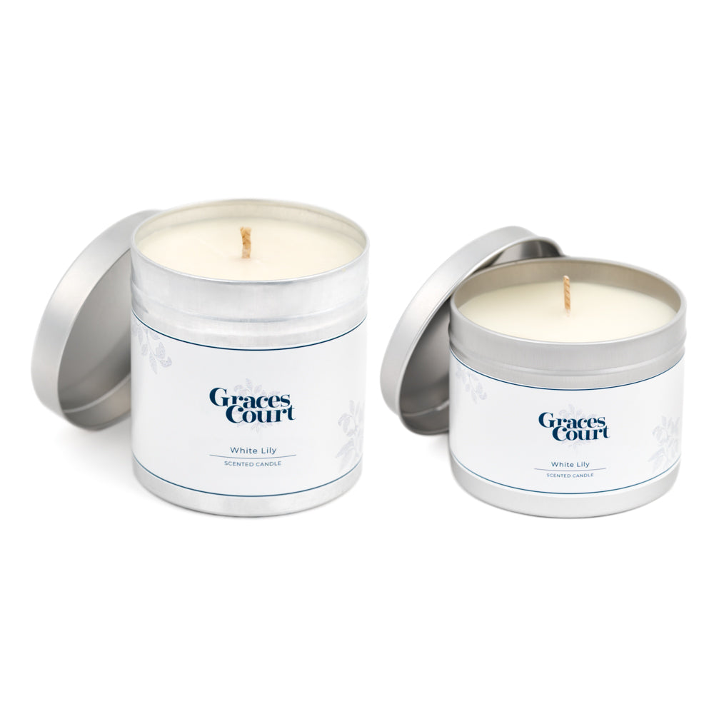 white lily scented candle White Lily Soy Wax Tin Candle